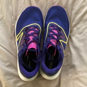 New Balance Women's Blue, Yellow,  and Pink Athletic Shoes. Fuelcell.